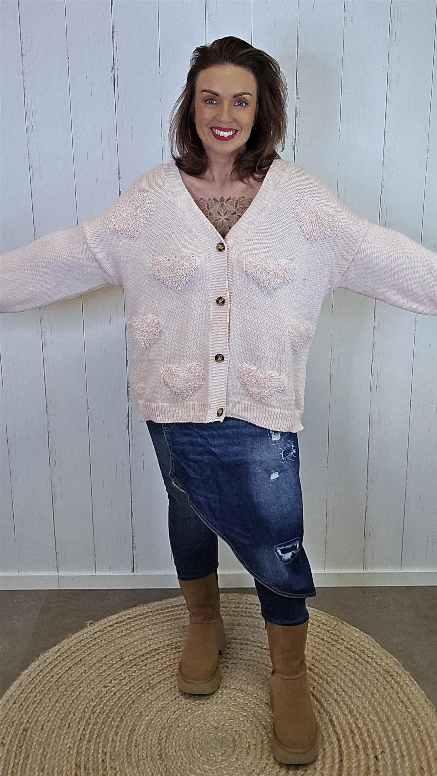 Dalia Strikket Jakke Dus Rosa