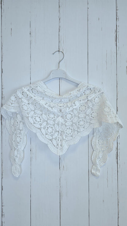 Thea blonde skjerf hvit