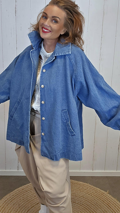 Kaja jakke blå denim