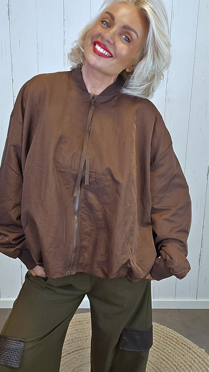 Mina jakke gyllen brun