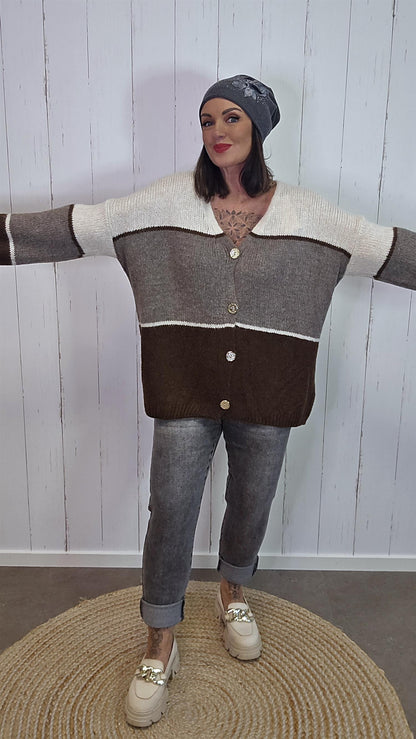 Isabella cardigan brun