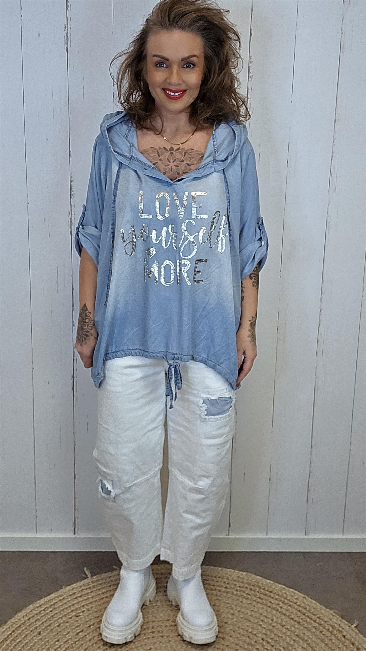 Vilma Denim Look hettegenser