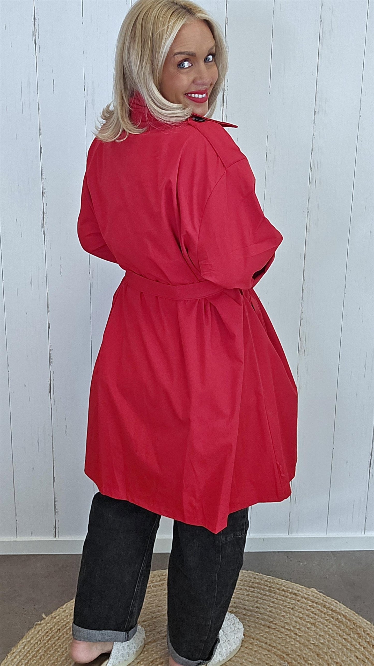 Carrie Trenchcoat rød