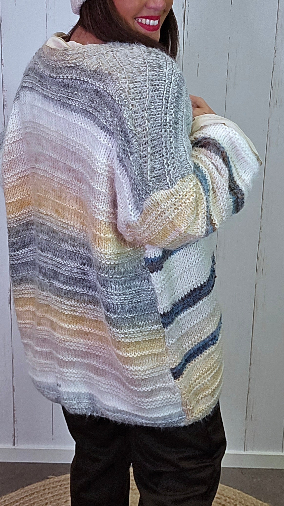 Elise strikket jakke beige
