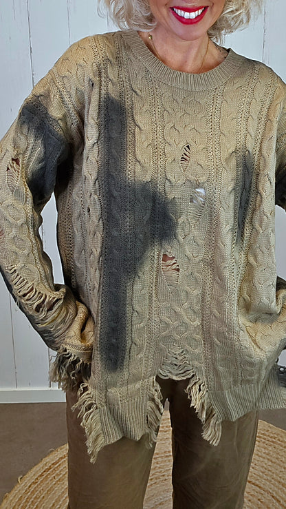 Poppy genser camel