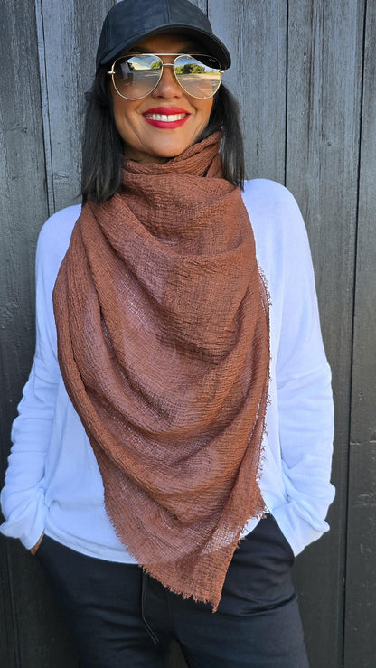 Nelly skjerf terracotta