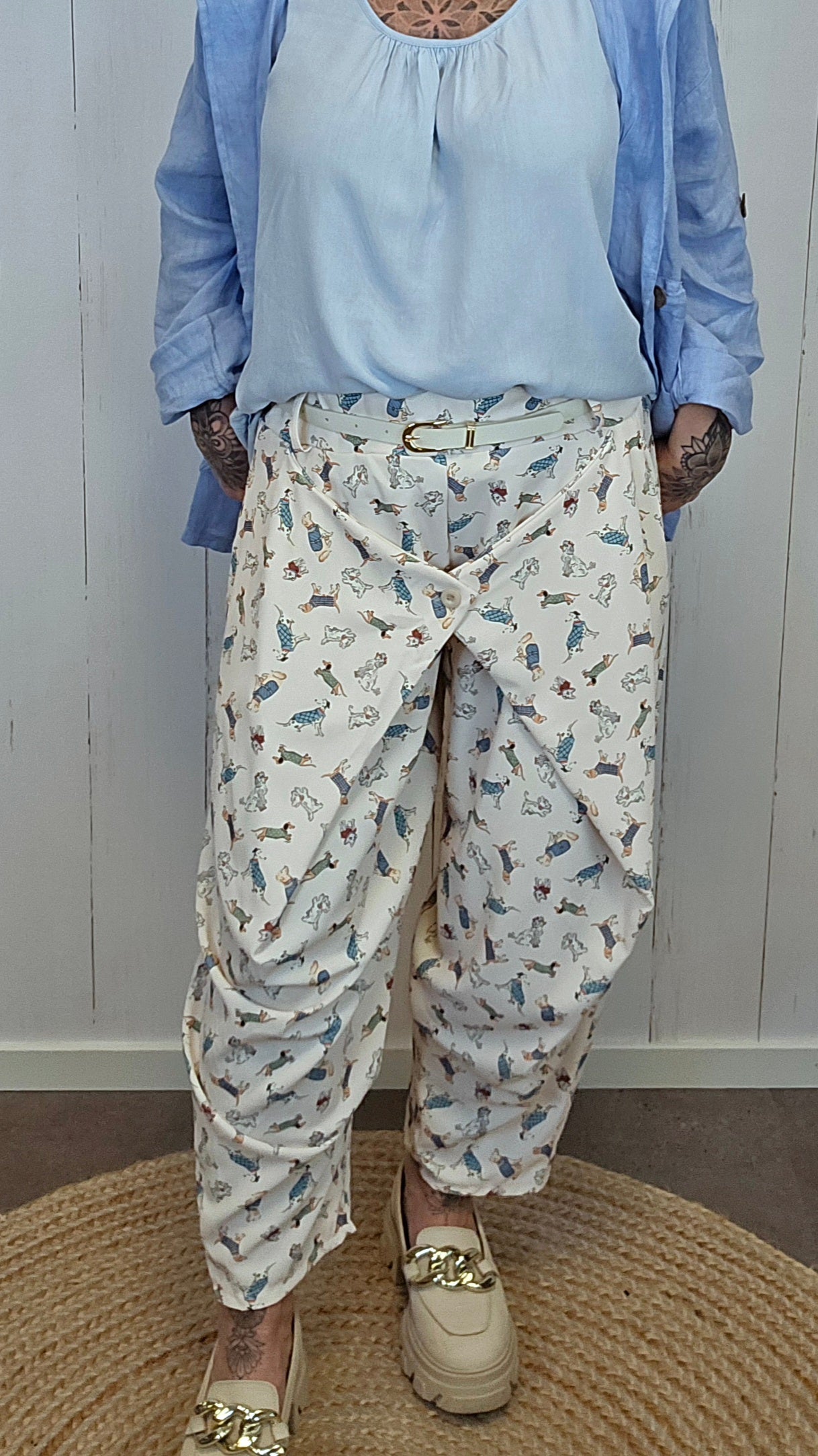 Sofie wrap bukse med hunder