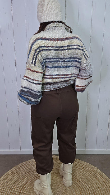 Ella brun bukse med lommer