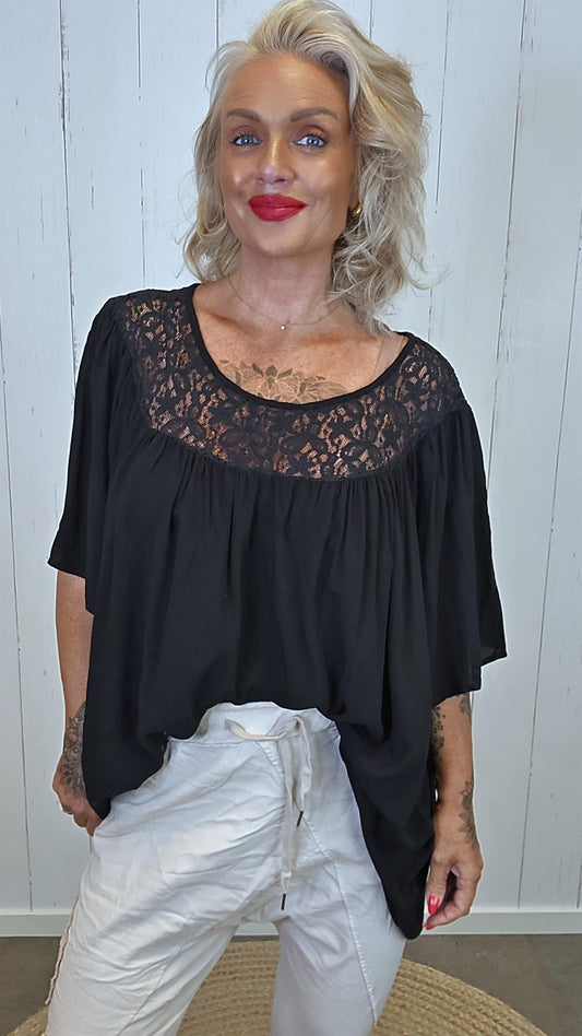 Freja blonde topp svart