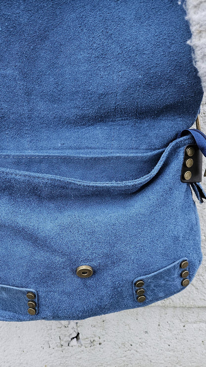Angel Leather Bag Blue