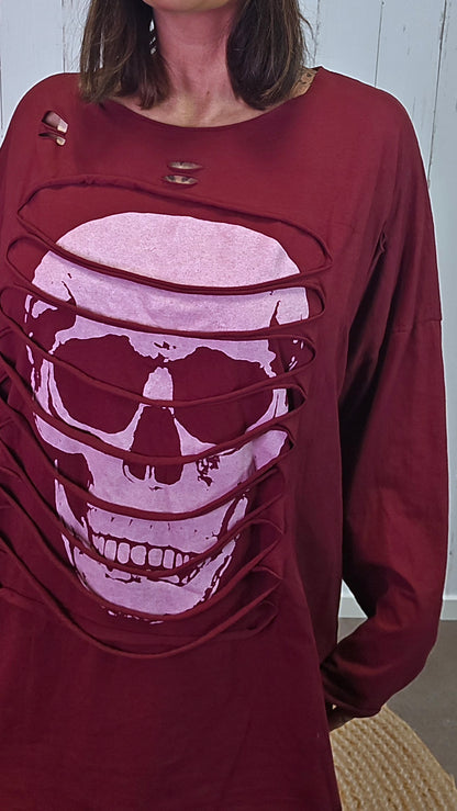 Raven topp burgunder