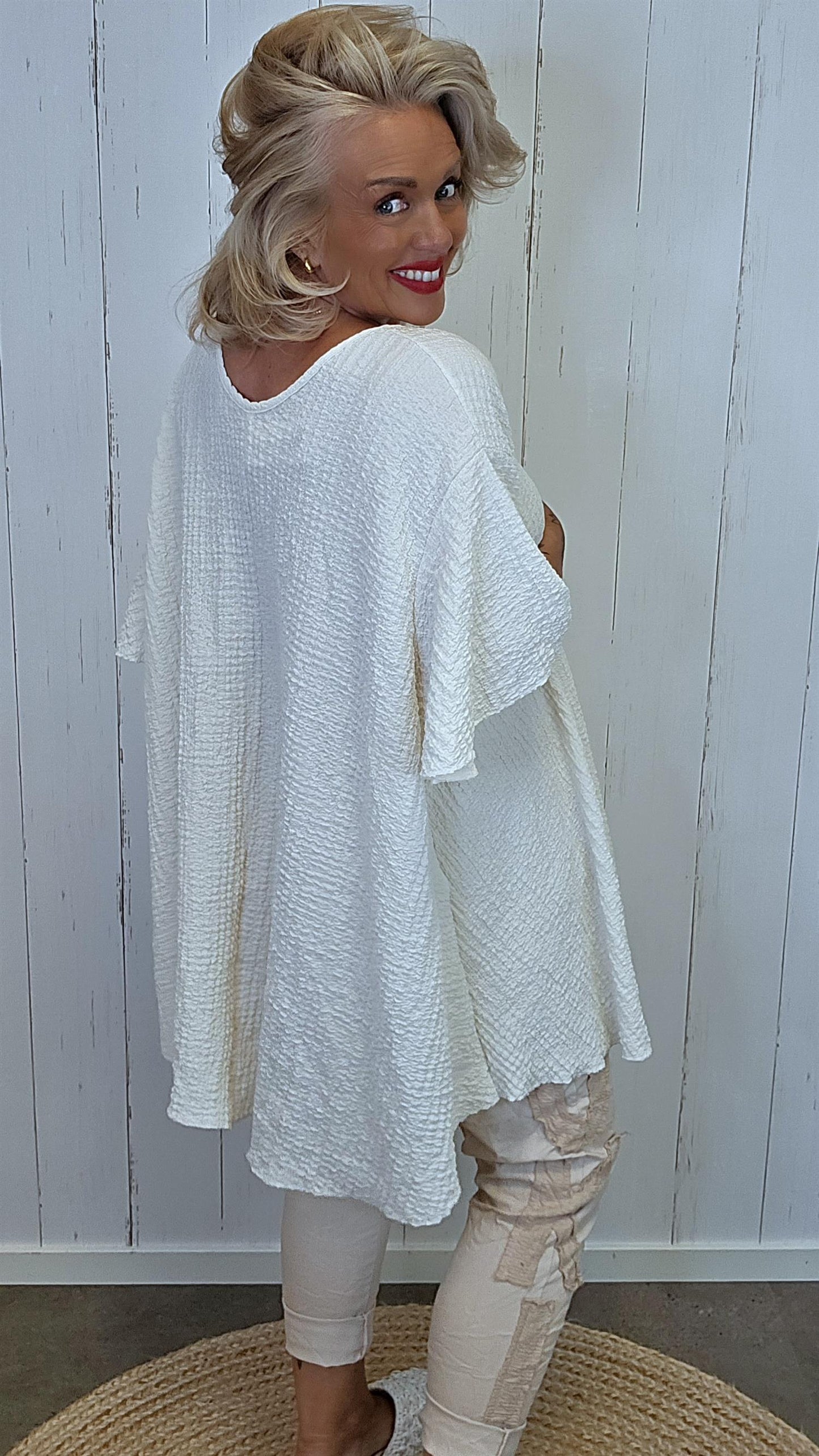 Elisabeth tunikatopp creme