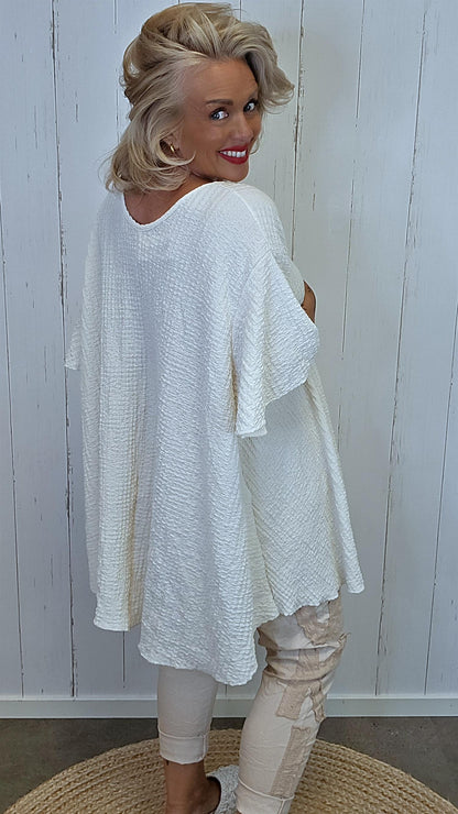 Elisabeth tunikatopp creme
