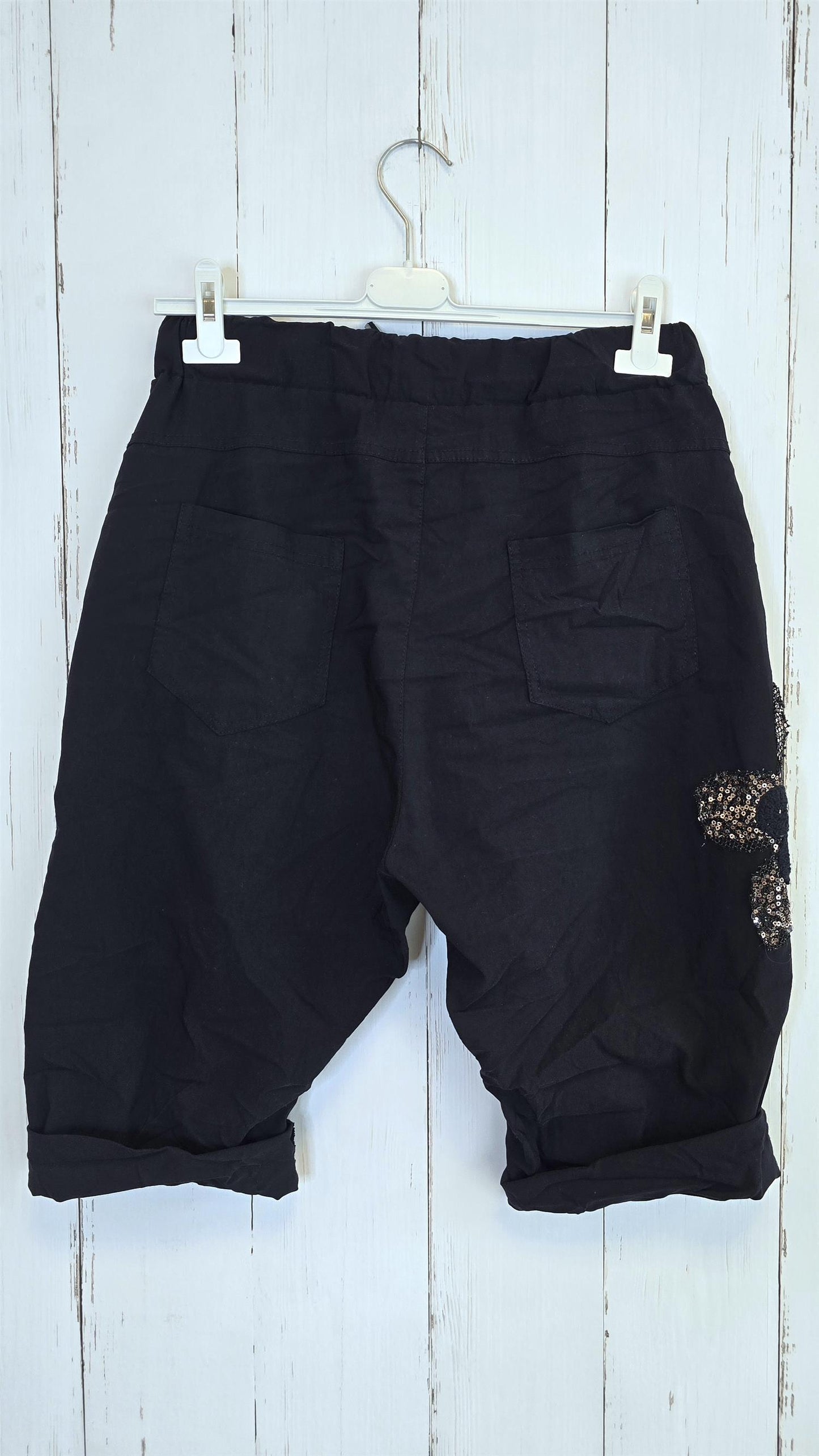 Elsa shorts i viskoseblanding svart