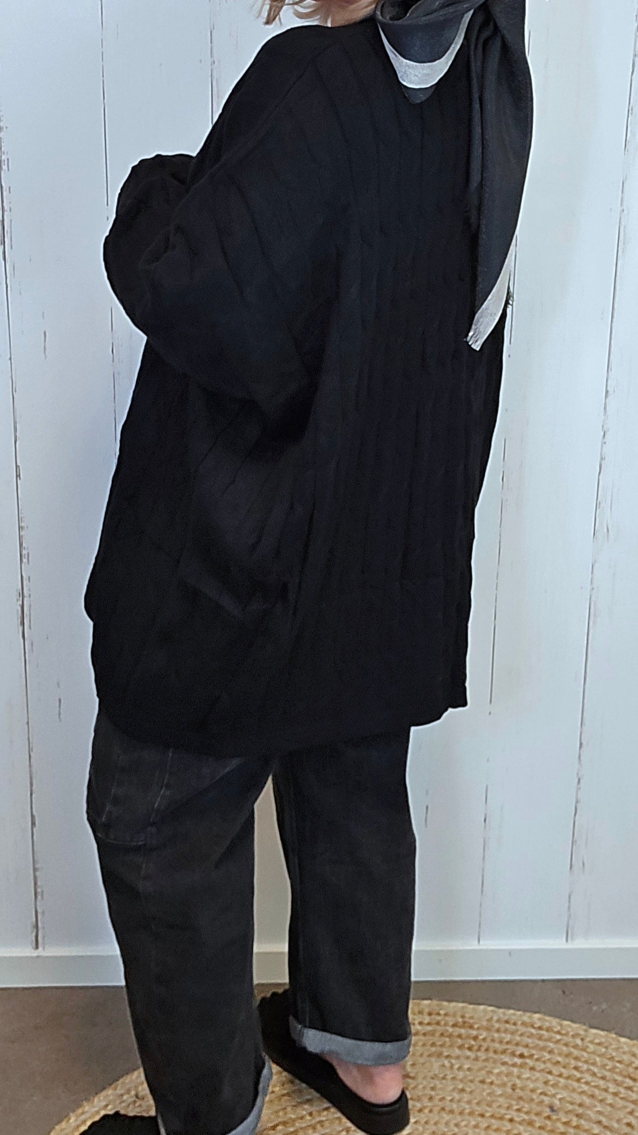 Emilie strikkegenser svart