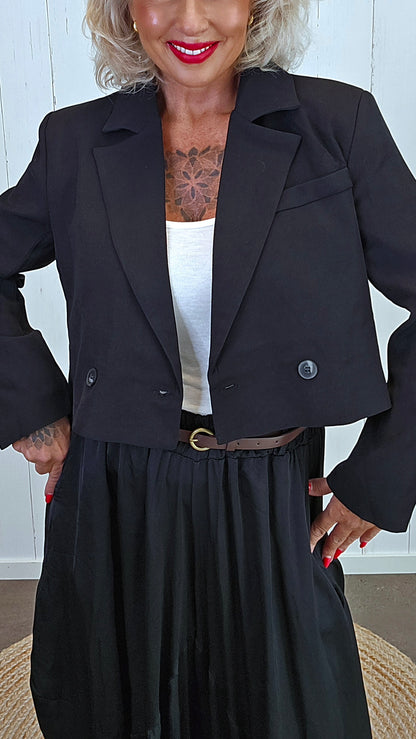 Mille kort blazer jakke svart
