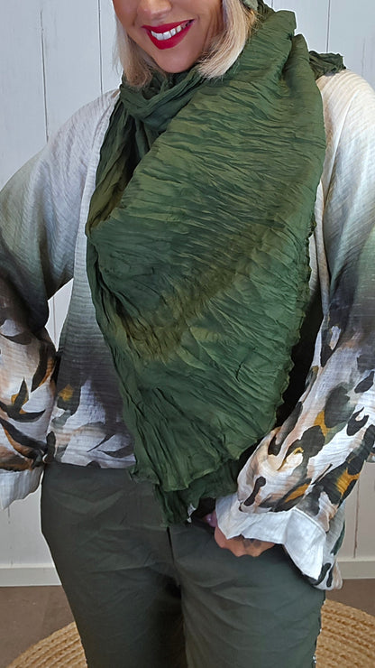 Crinkle skjerf grønn