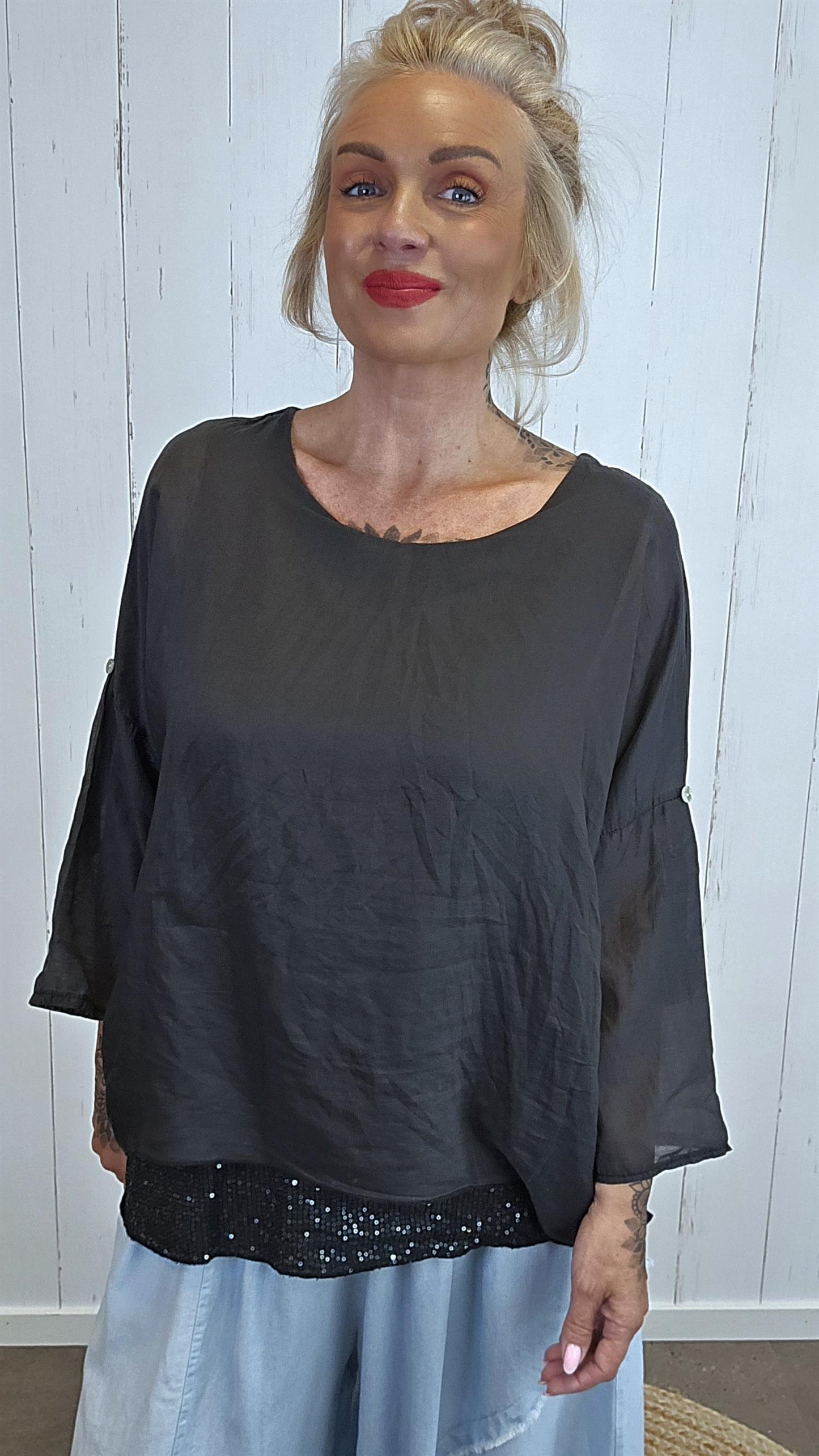 Gaya Lag-på-Lag Topp svart