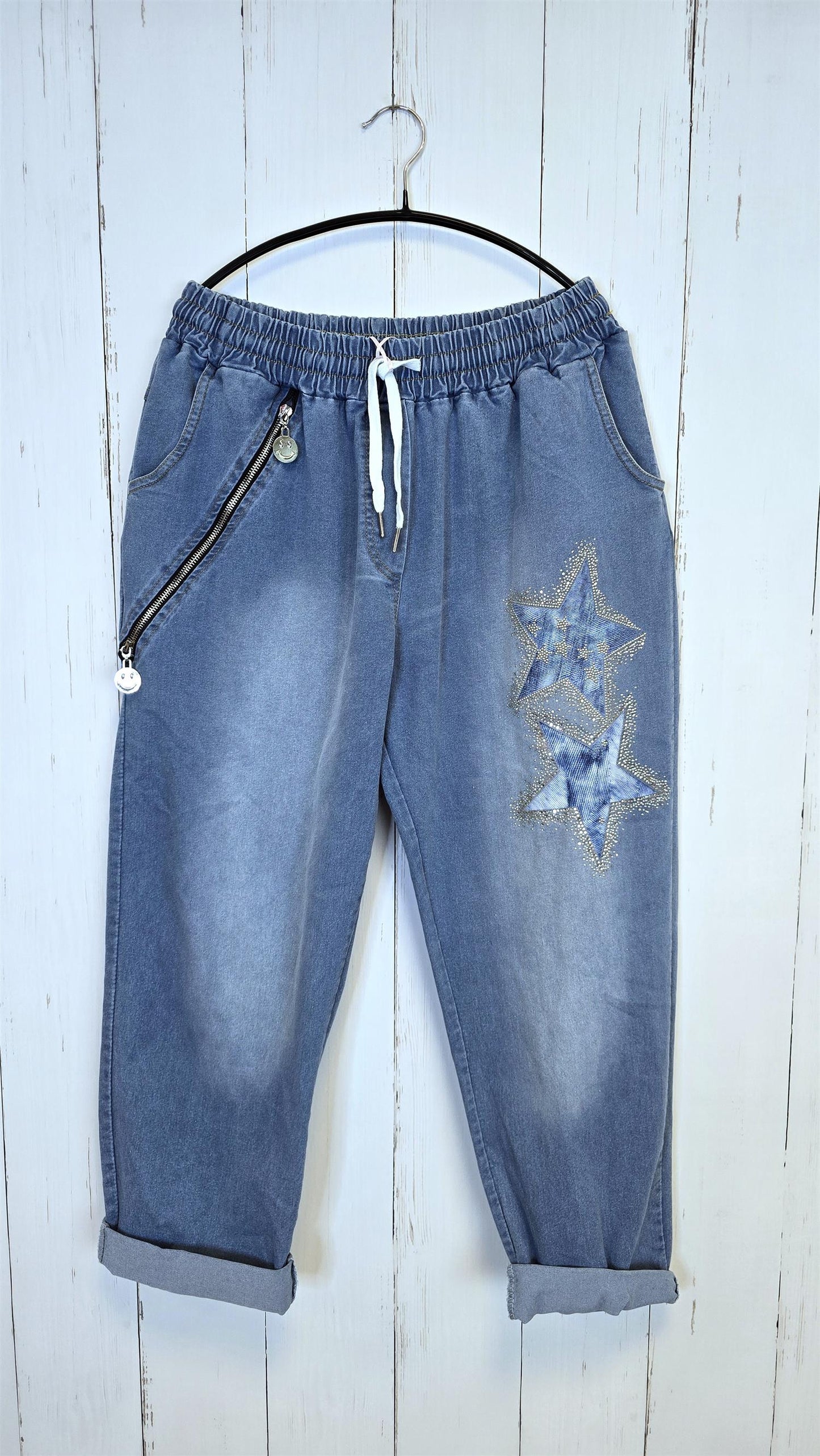 Stella denim joggebukse