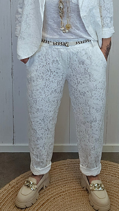 Cleo blondebukse hvit