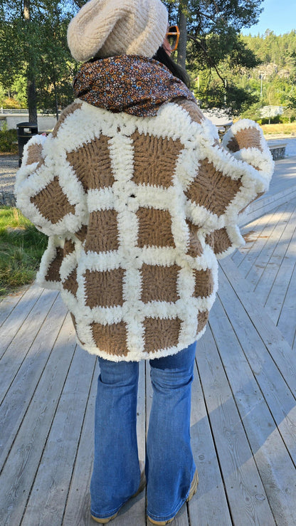 Abigail jakke camel/hvit