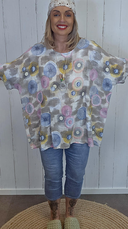 Pippi topp med print