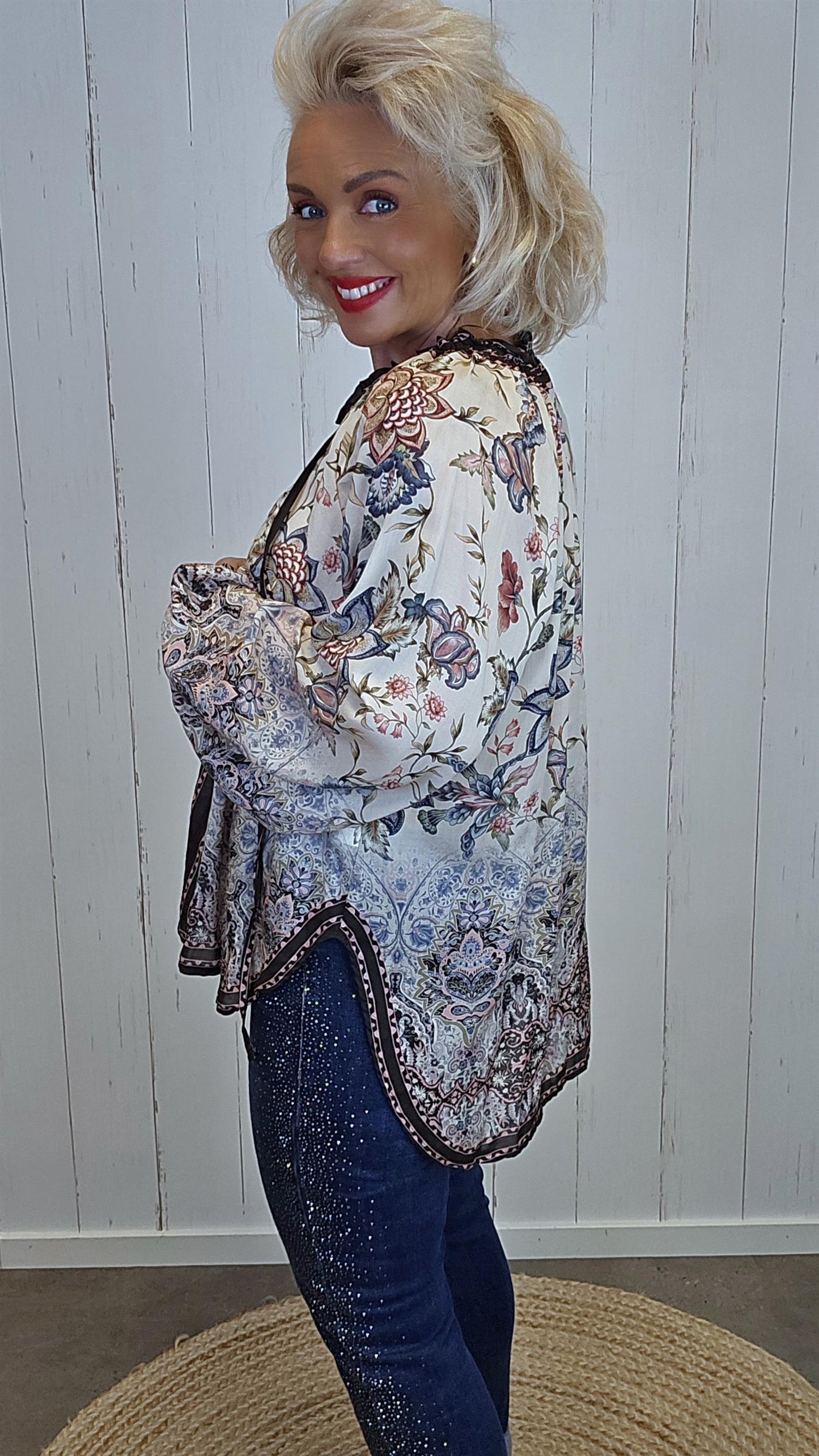Nora bluse med print