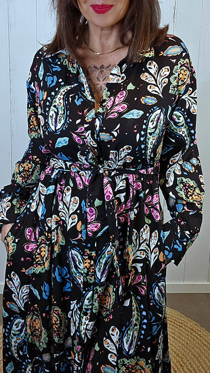 Helena viskosekjole svart