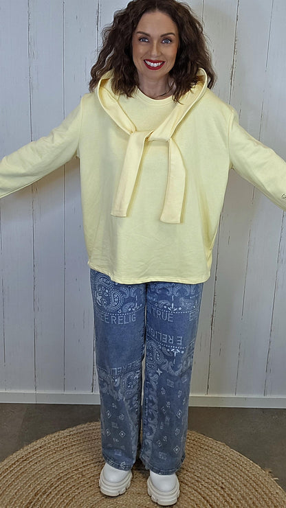 Amalie hettegenser gul