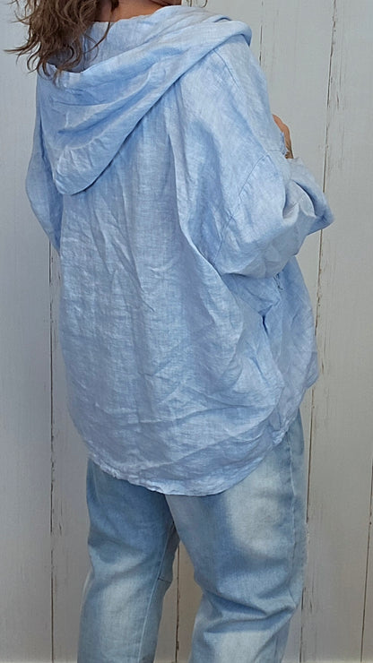 Lina lin hettejakke blå