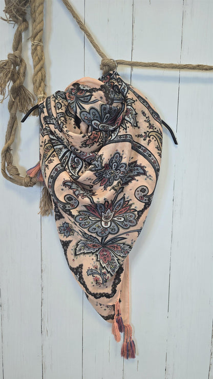 Pauline skjerf peach