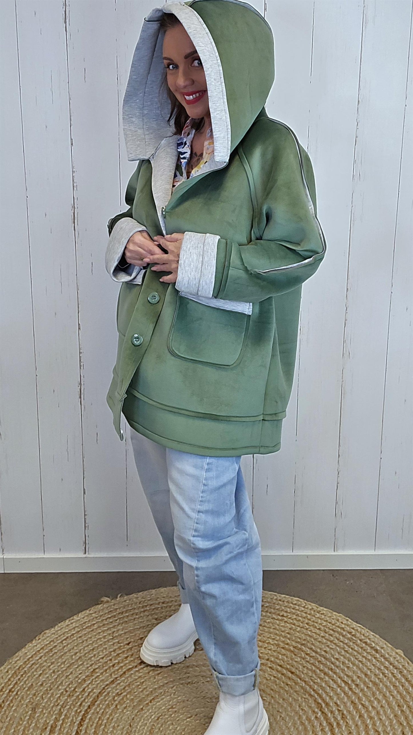 Ingrid hettejakke grønn