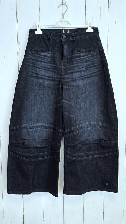 Bubble cut jeans mørkblå
