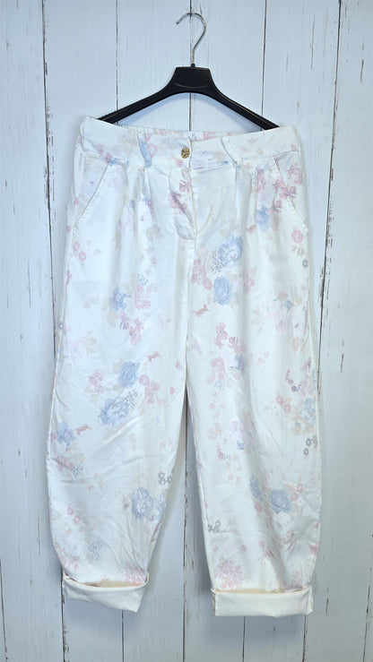 Nora blomsterbukse offwhite