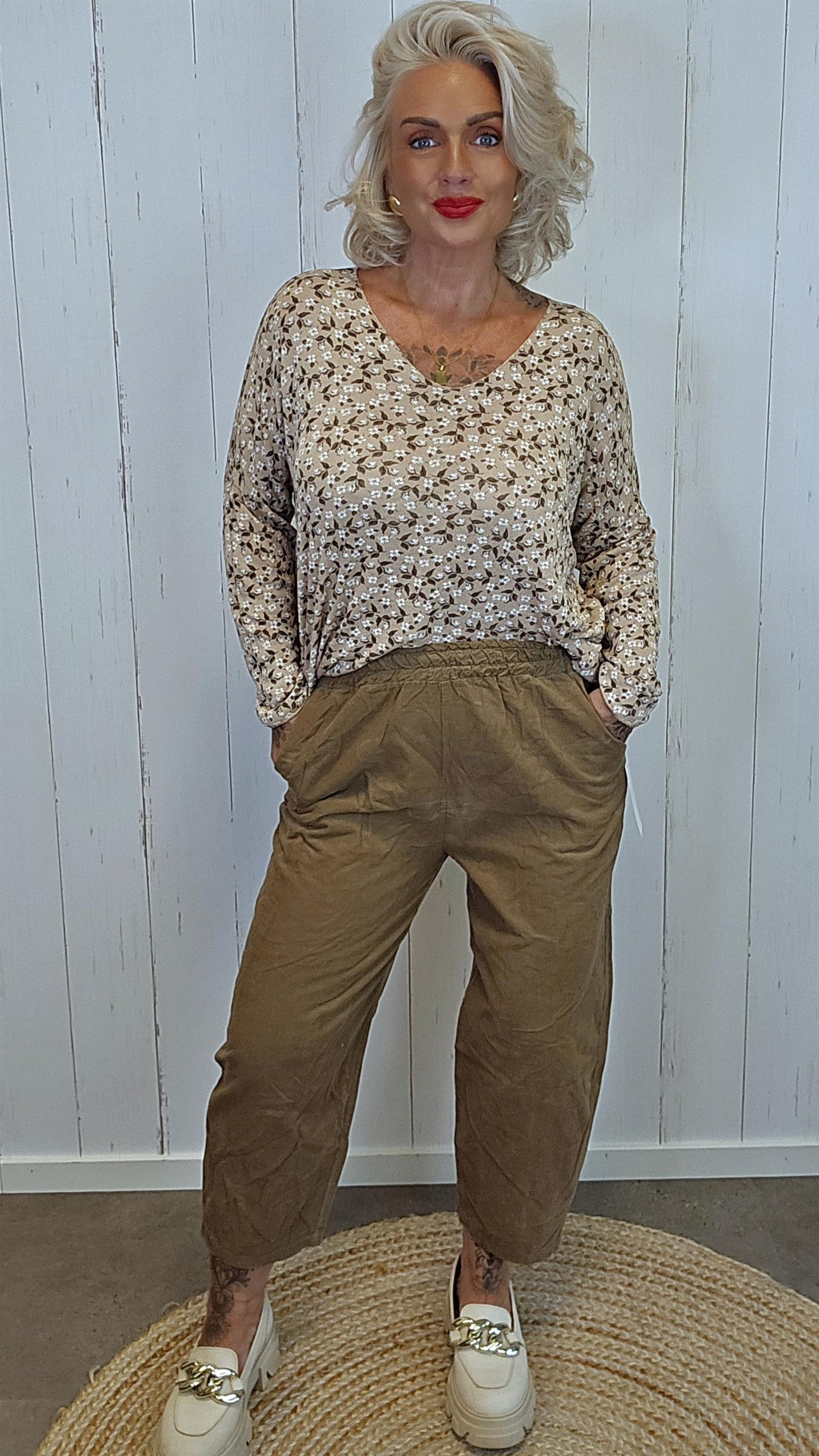 Lina bukse camel