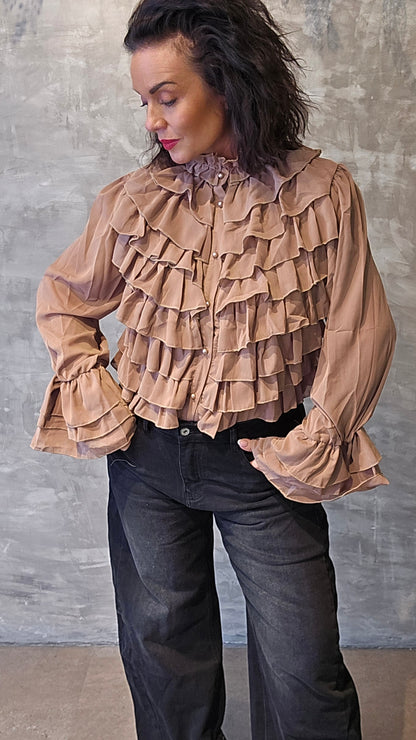 Kajsa skjorte bluse camel