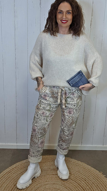 Sofie blomstemønstret bukse