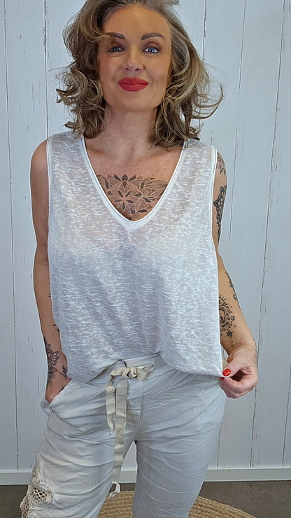 Laura singlet basic beige