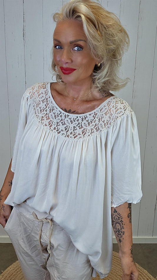 Freja blonde topp beige