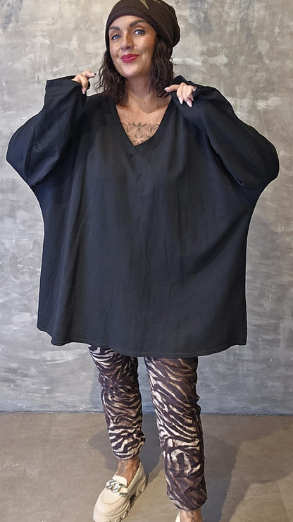 Silje lang top svart