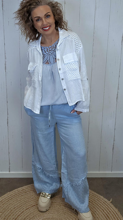 Julia blondetopp blå