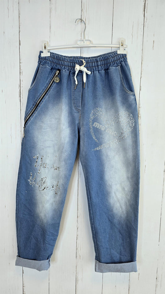 Mio denim joggebukse