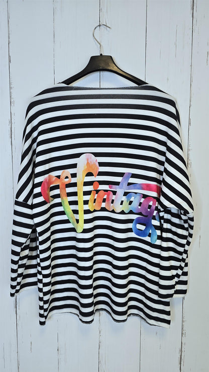 Bella genser Vintage svart striper