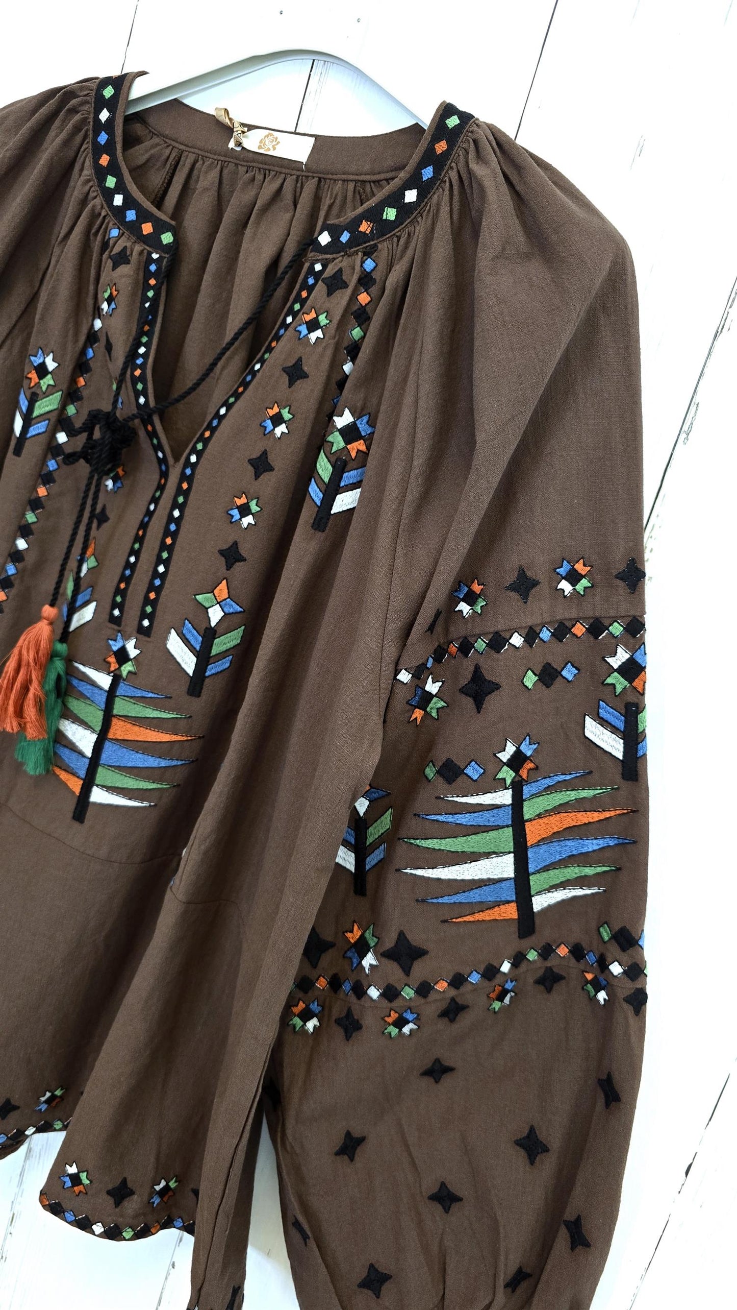 Susie bluse brun