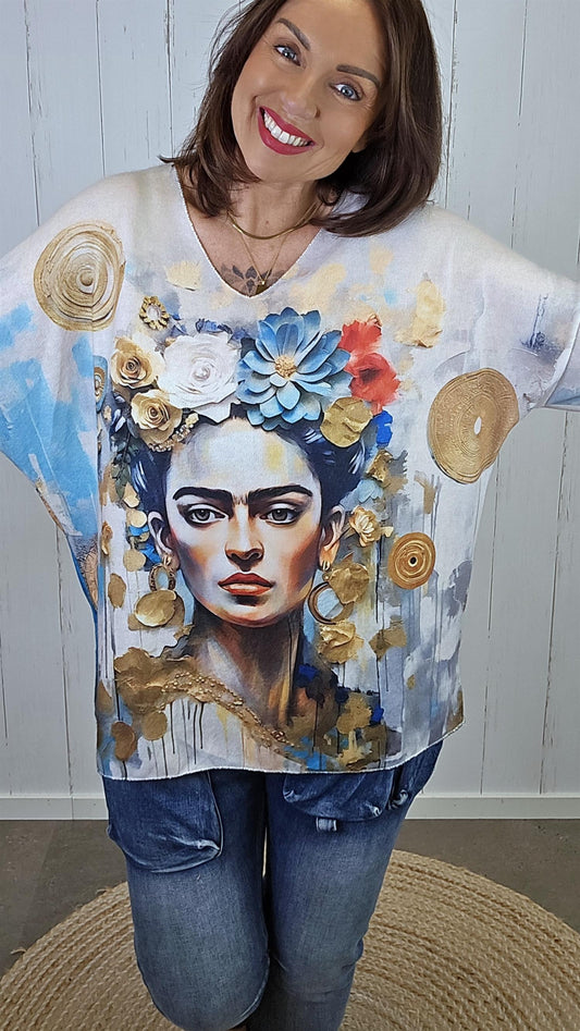 Frida-Inspirert Genser