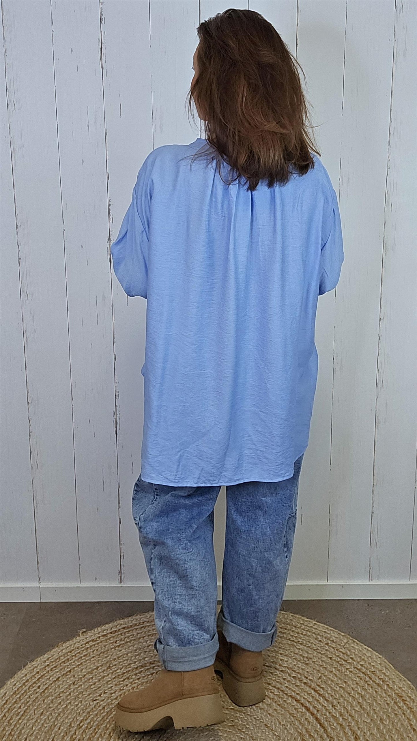 Sara Viskosebluse Blå