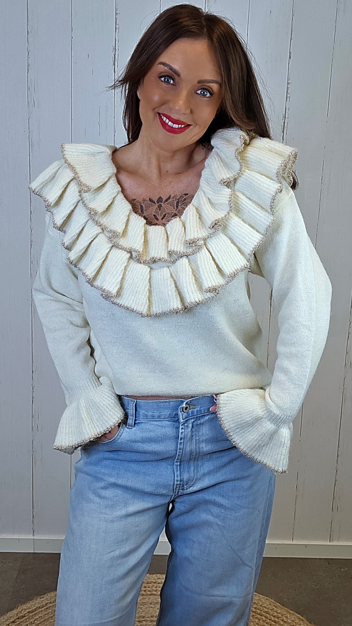 Zelda genser med volanger