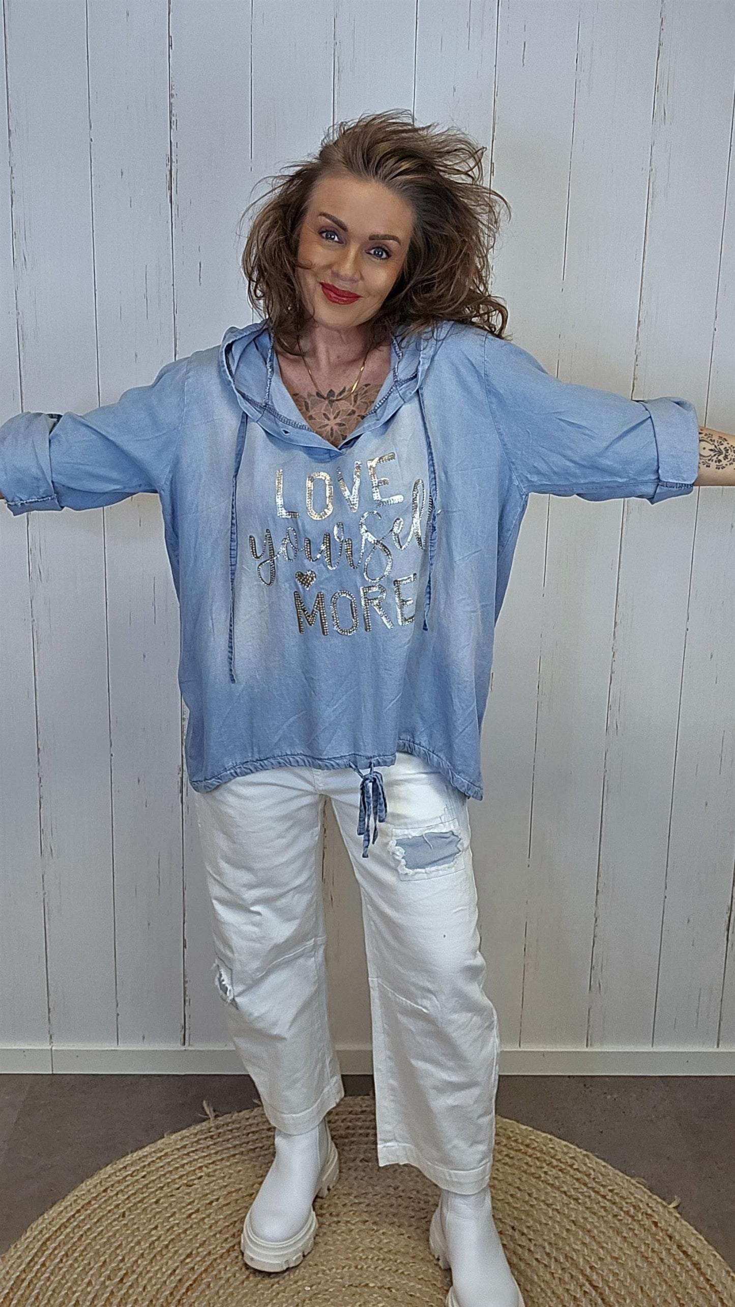 Vilma Denim Look hettegenser