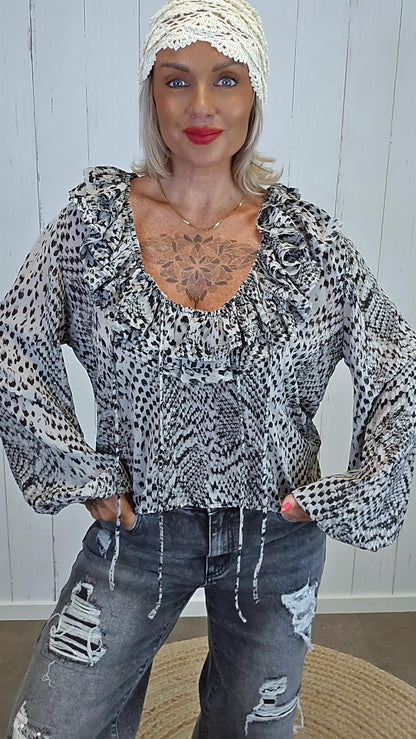 Leo bluse svart