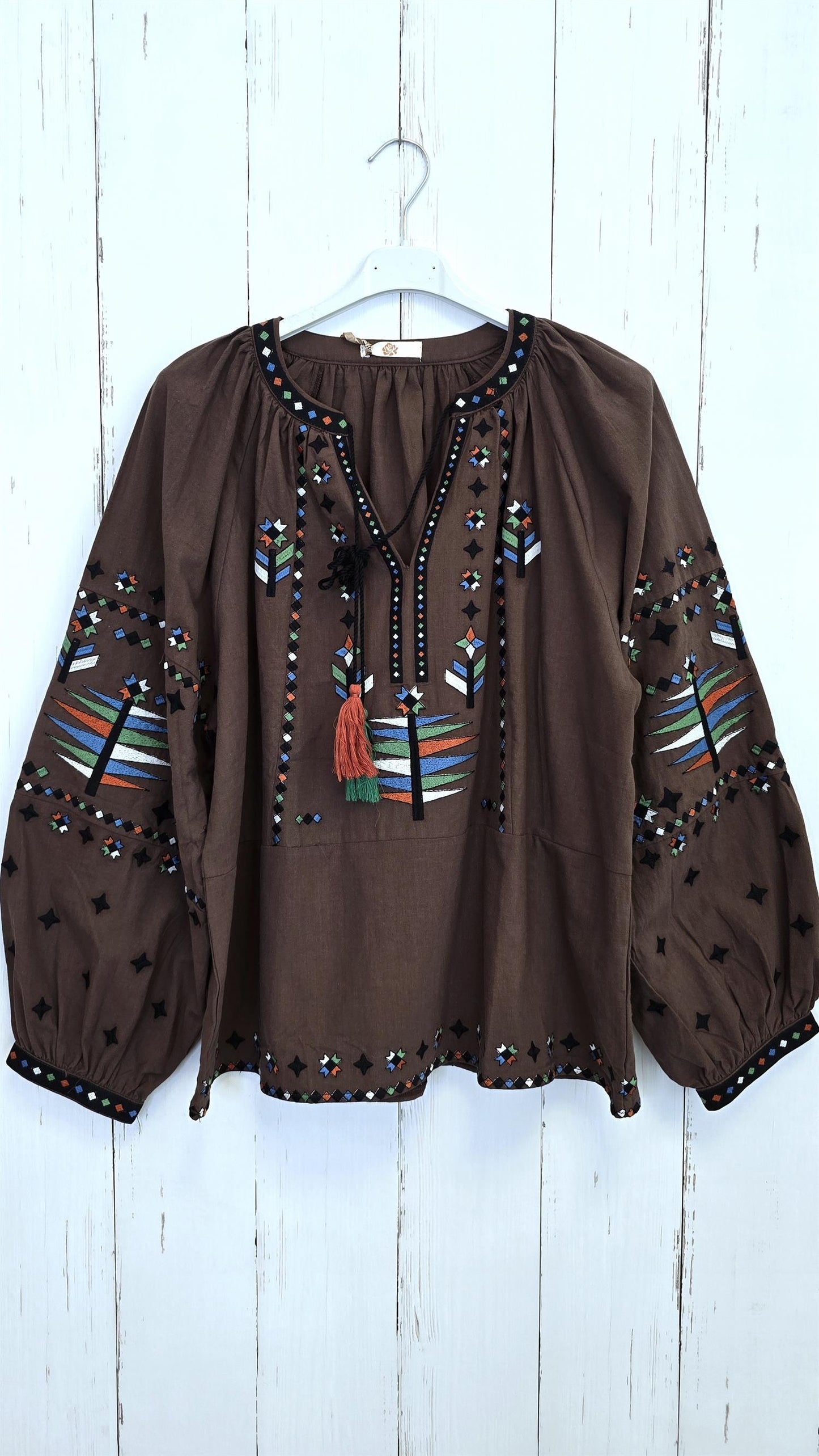 Susie bluse brun